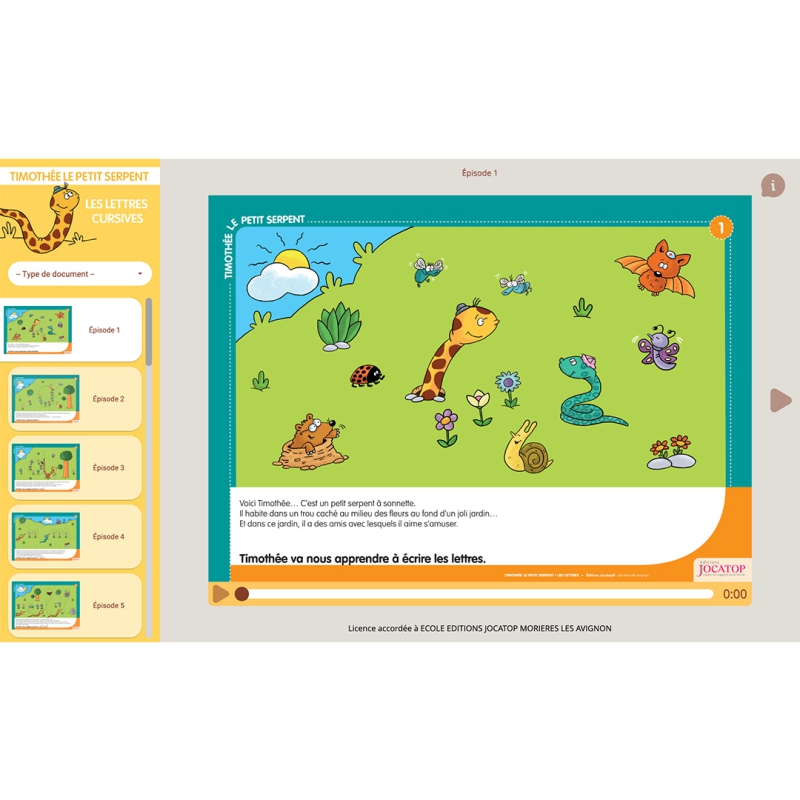 Timothée • Les lettres cursives