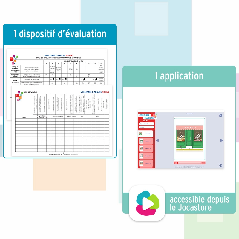 Application éducative anglais CM2 – Ensemble pédagogique – Mon année d’anglais au CM2 – JOCATOP