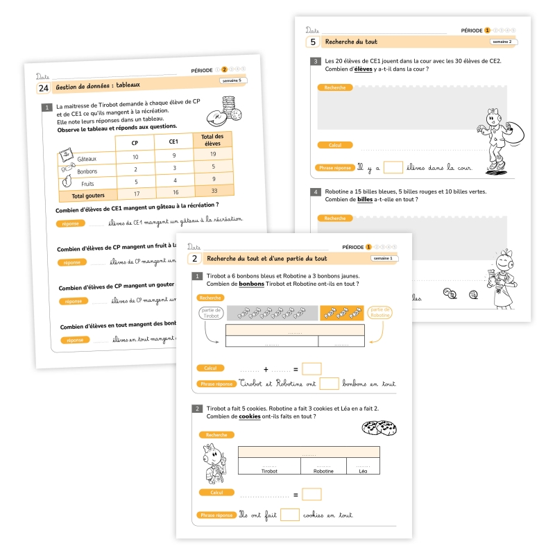 Résoudre des problèmes de mathématiques au CE1 avec la modélisation en barres – Cahier Bout de Gomme – JOCATOP