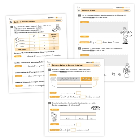 Résoudre des problèmes de mathématiques au CE1 avec la modélisation en barres – Cahier Bout de Gomme – JOCATOP