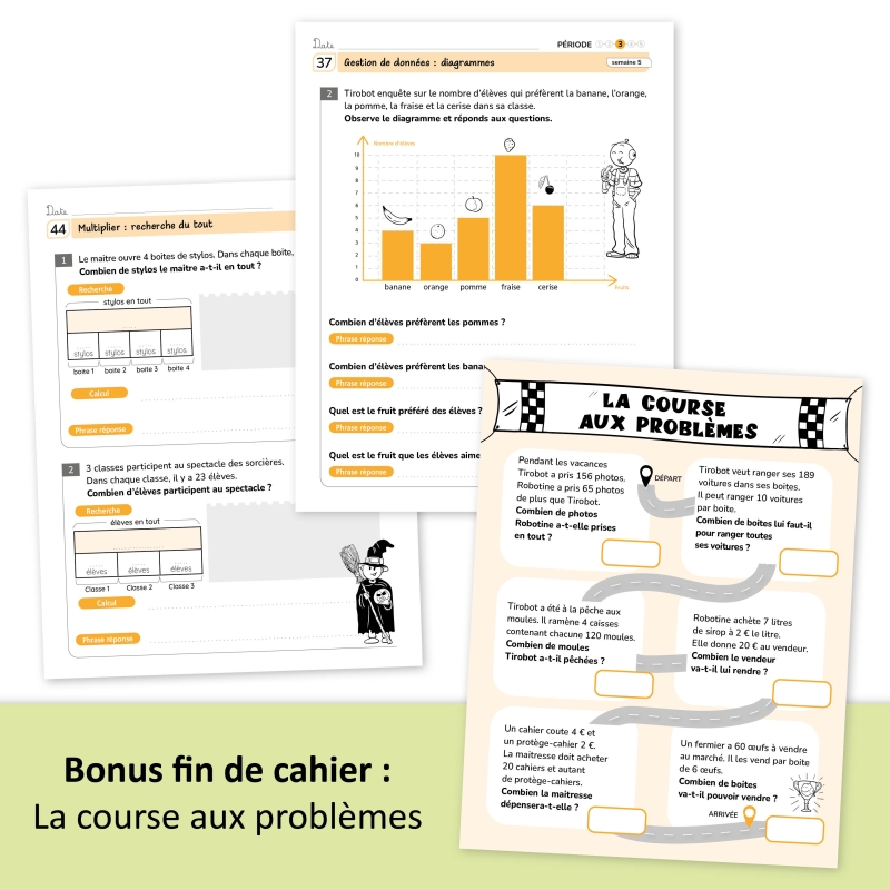 Résoudre des problèmes de mathématiques au CE1 avec la modélisation en barres – Cahier Bout de Gomme – JOCATOP