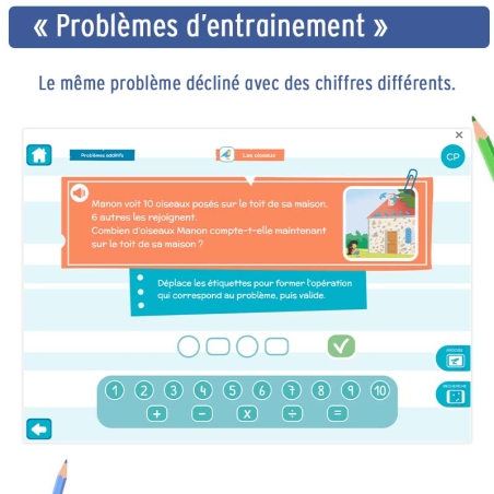 Résolution de problèmes – Application maths CP – Professeur des écoles – Numérique éducatif