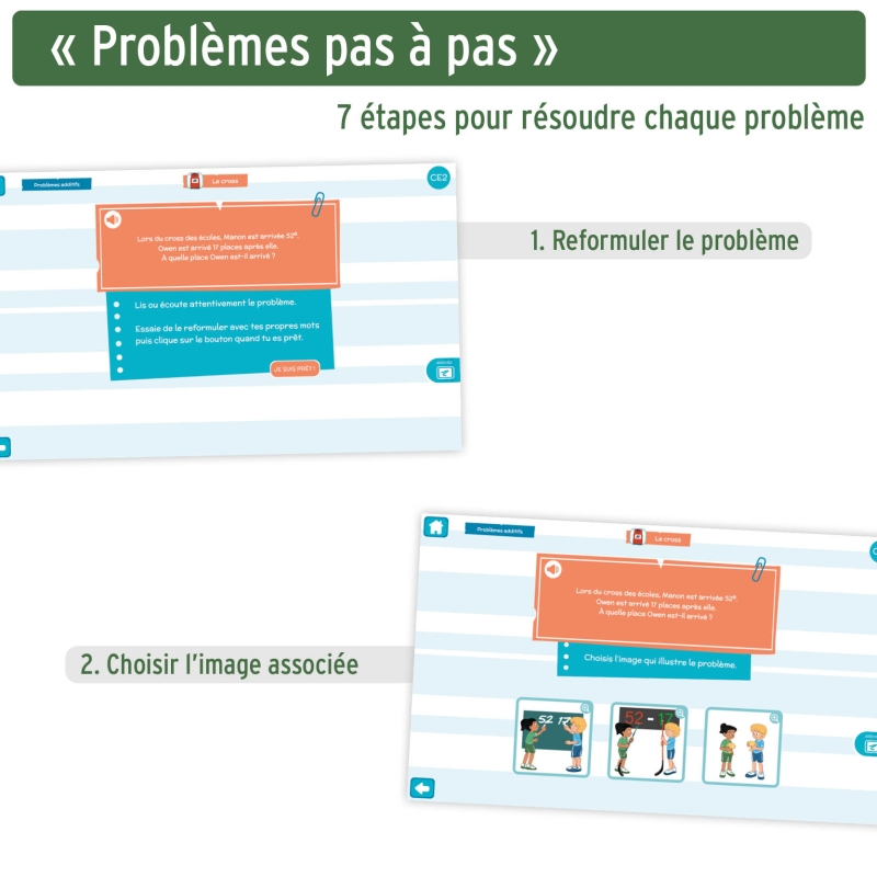 Application résolution de problèmes CE2 – Mathématiques – Application interactive – JOCATOP