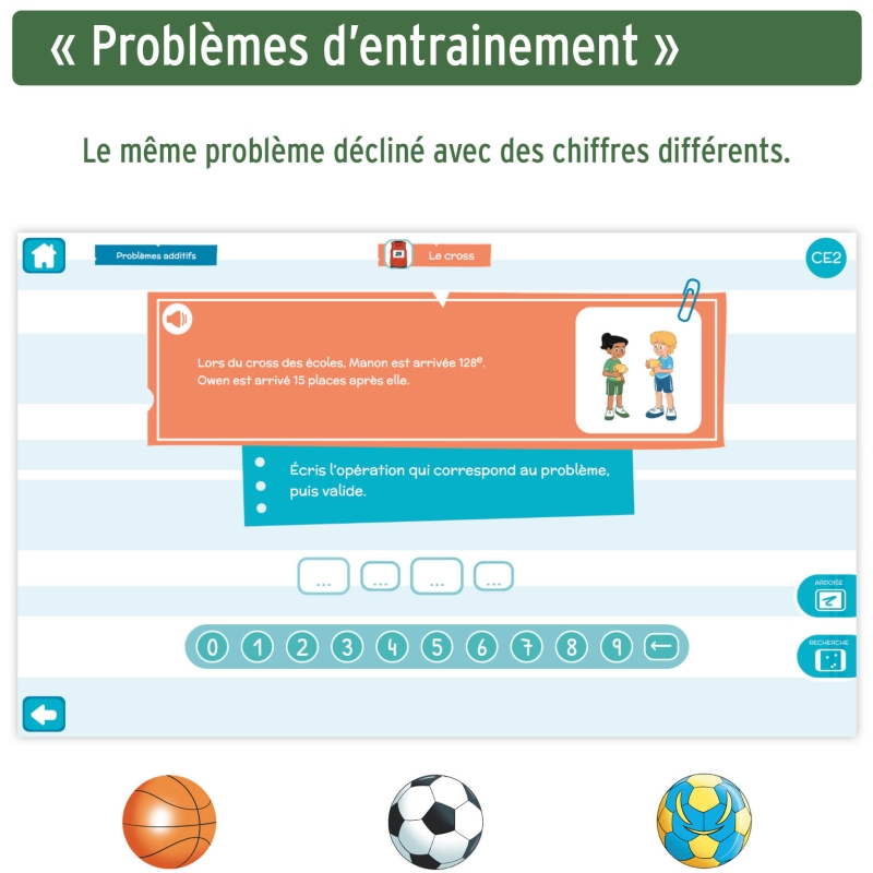 Application résolution de problèmes CE2 – Mathématiques – Application interactive – JOCATOP
