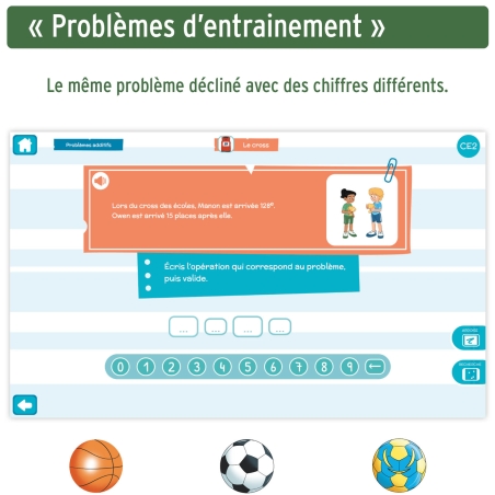 Application résolution de problèmes CE2 – Mathématiques – Application interactive – JOCATOP