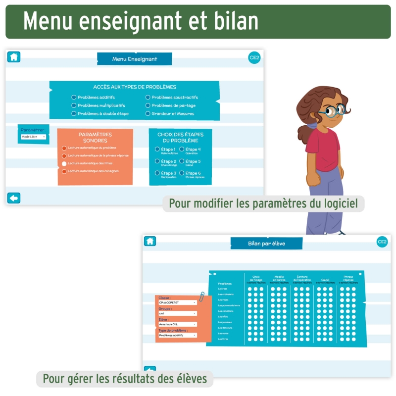 Application résolution de problèmes CE2 – Mathématiques – Application interactive – JOCATOP