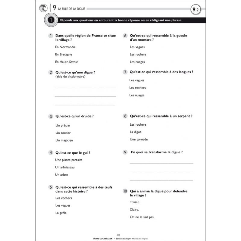 Exemple de fiche Élève