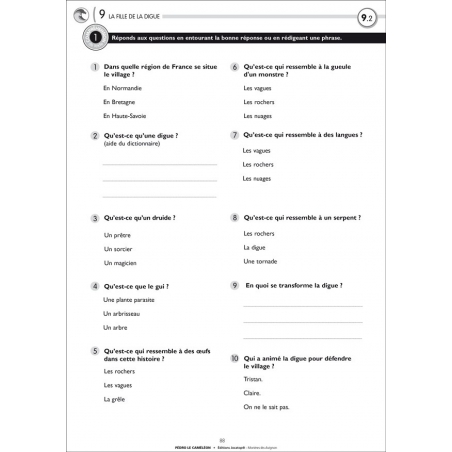 Exemple de fiche Élève