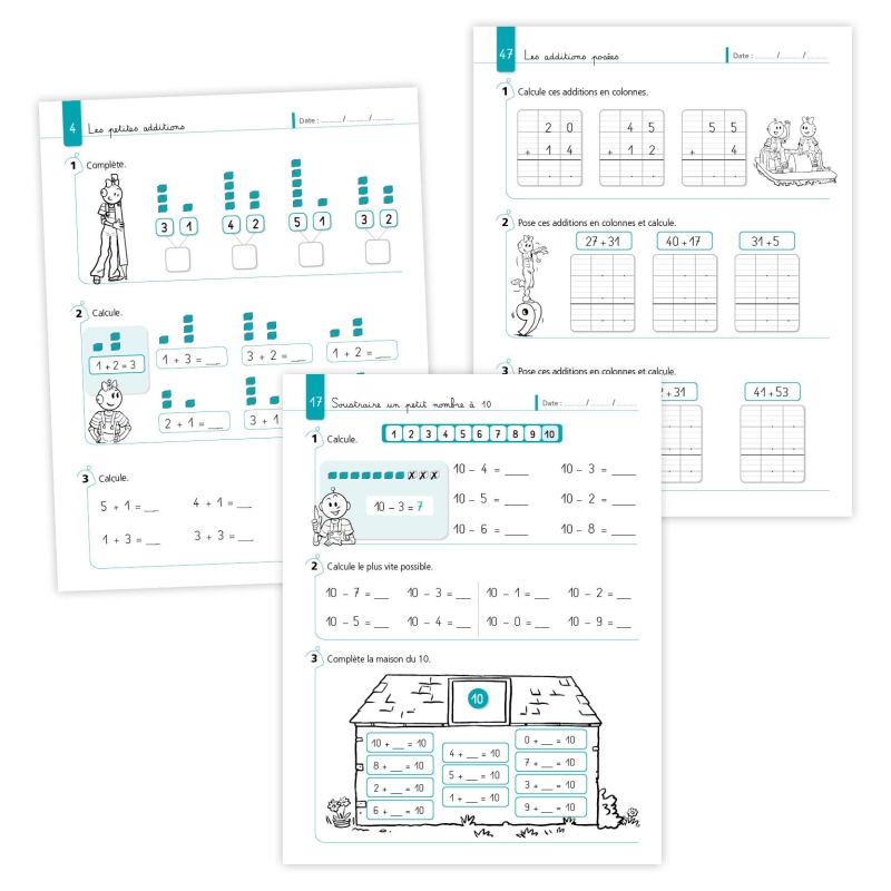 Je réussis mes calculs – Mathématiques CP – Cahier de calcul Bout de Gomme – JOCATOP