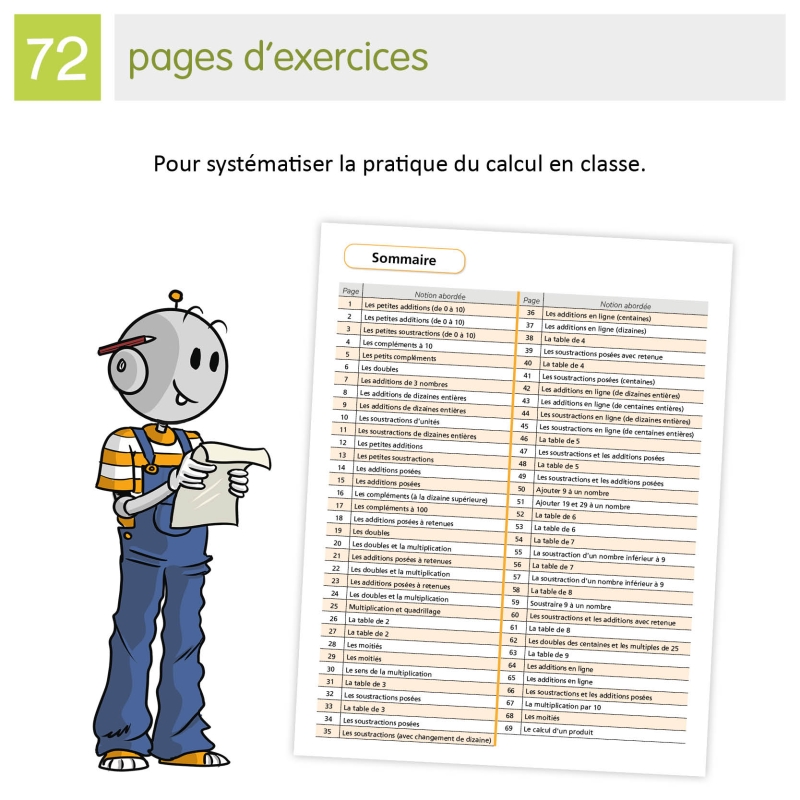 Systématiser le calcul en mathématiques niveau CE1 – Cahier Je réussis mes calculs avec Bout de Gomme – Jocatop