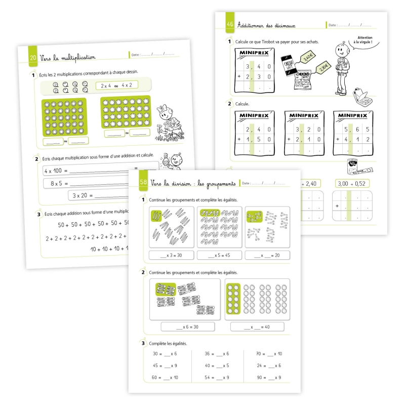 Calcul mental et maîtrise des opérations – Mathématiques – niveau CE2