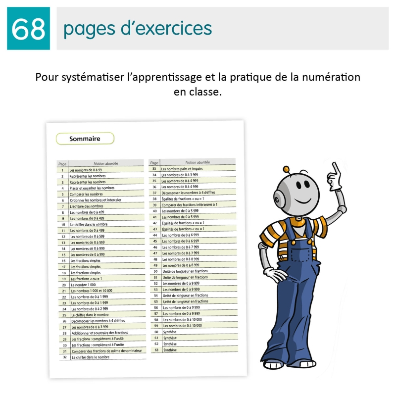 Numération – Mathématiques – Niveau CE2 – Cahier d’exercices pour professeur des écoles