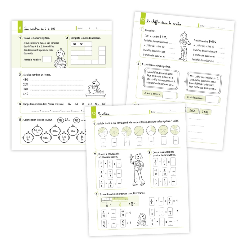 Numération – Mathématiques – Niveau CE2 – Cahier d’exercices pour professeur des écoles