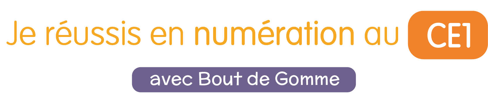 Cahier numeration bout de gomme ce1
