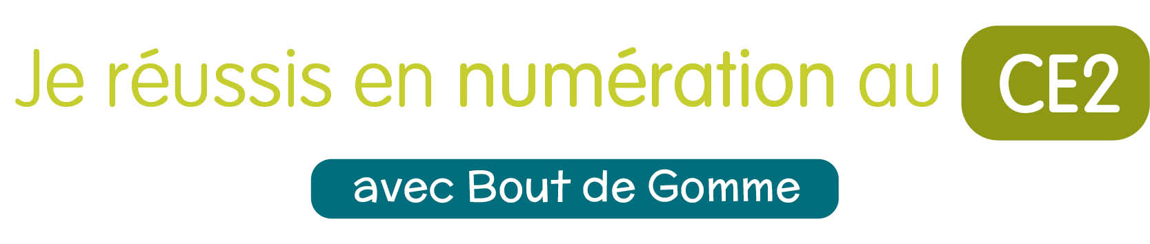 Cahier numeration bout de gomme ce2